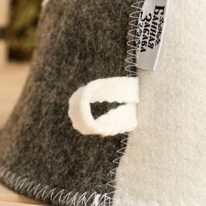 Шапка для бани и сауны «Банный воин: викинг», полиэфир 70%, шерсть 30%, «Банная забава»