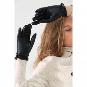 Перчатки женские, размер 7, подклад шерсть, цвет чёрный