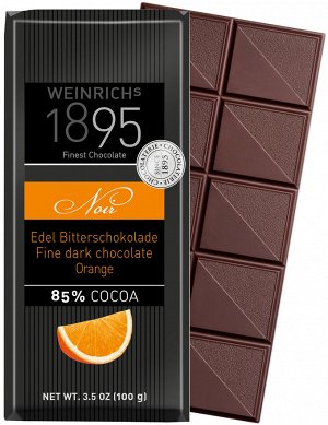 Шоколад Weinrichs 1895 Черный с апельсином 100 г 85%