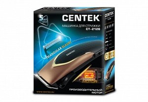 Машинка для стрижки Centek CT-2126 (чер/зол) Triangular blades, производительный мотор, шнур 2,4м