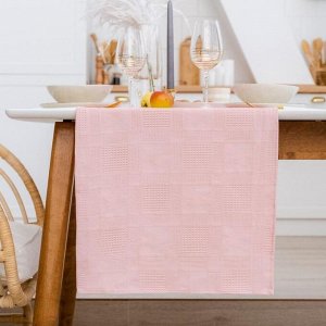 Дорожка на стол "Этель" Natural series 45х150см, цв.розовый, 100% хл