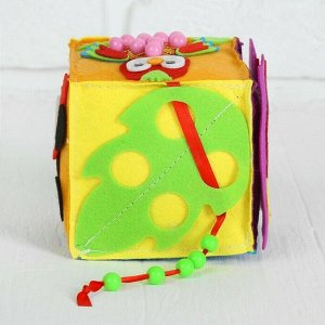 Мягкий бизикубик «Веселые игрушки» текстильный, 10?10 см