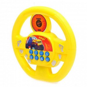 Музыкальная игрушка «Весёлый гонщик», звуковые эффекты, работает от батареек, цвет желётый