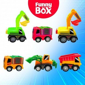 Игровой набор Funny Box «Строй техника»: карточка, фигурка, лист наклеек