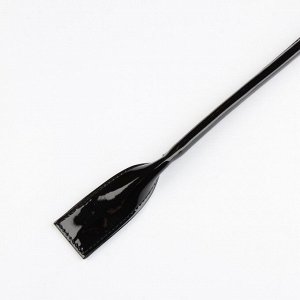 Ручка для сумки, цвет чёрный, широкое крепление, лаковая, 68 см
