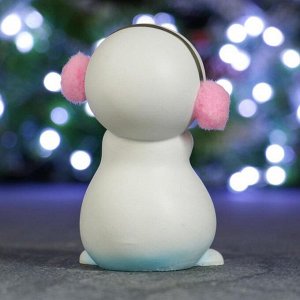 Фигура "Застенчевый снеговик" 7,5х6,5х11см