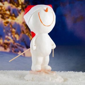 Фигура "Снеговик на лыжах" малый 42х23см