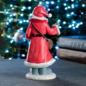 Фигурка "Дед Мороз с колокольчиком и подарком" 8х6,5х17см, МИКС