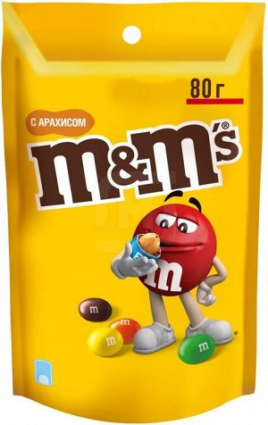 Драже M&M's с арахисом, 80 г