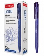 Ручка автоматическая шариковая масляная 0.7мм &quot;LOGIC&quot; синяя (067908) Хатбер {Китай}