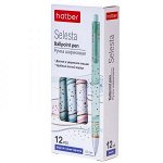 Ручка автоматическая шариковая масляная 0.7мм &quot;Selesta&quot; синяя (062566) Хатбер {Китай}