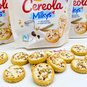 DeBeukelaer Cereola Milkys 147g - Печенье с кремом и хлопьями