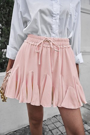 Розовая юбка-пачка с высокой талией