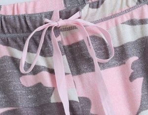 Домашние брюки розовый камуфляж