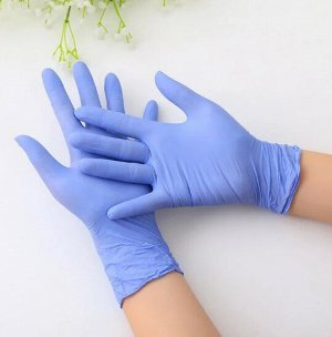 Перчатки нитриловые, текстурировнные на пальцах