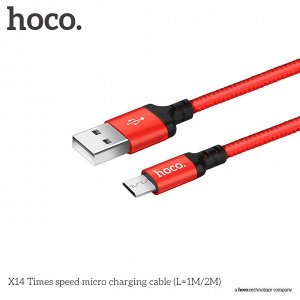 Кабель HOCO USB на Micro USB “X14 Times speed” 2M зарядка и передача данных