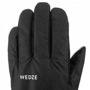 Перчатки лыжные для трассового катания для взрослых черные 100 light wedze
