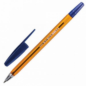 Ручка шариковая BRAUBERG &quot;M-500 AMBER&quot;, СИНЯЯ, корпус тонированный оранжевый, узел 0,7 мм, линия письма 0,35 мм, 143451