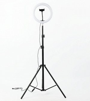 НАБОР: кольцевая светодиодная лампа 26 см + штатив + держатель для телефона