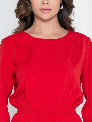 Платье Модное гофре (красный)