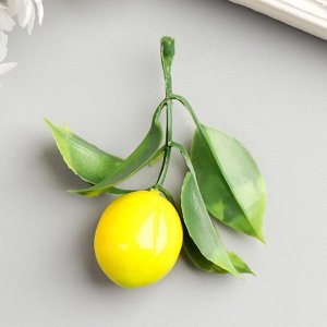 Декор для творчества "Лимон с листьями" набор 10 шт 7х2,4х2,4 см