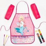 Фартук с нарукавниками детский Этель &quot;Fashion girl&quot;, 49 х 39 см