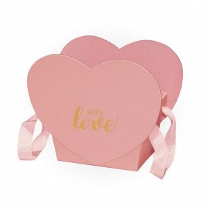 Подарочная коробка - With love, для цветов
