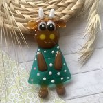 Магнит &quot;Корова в платье&quot;