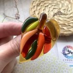 Брошь &quot;Осенний лист&quot;