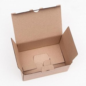 Коробка-пенал, бурая, 22 х 15 х 10 см