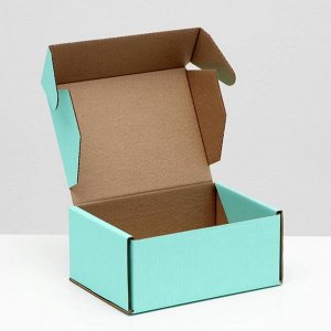 Коробка самосборная, мятная, 22 х 16,5 х 10 см