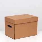 Коробка для хранения &quot;А4&quot;, бурая, 32,5 x 23,5 x 23,5 см