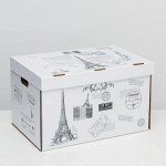 Коробка для хранения &quot;Франция&quot;, белая, 49,5 х 33 х 29 см,