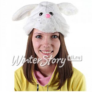 Карнавальная шапка Белый зайчик, 25*28 см (Snowmen)