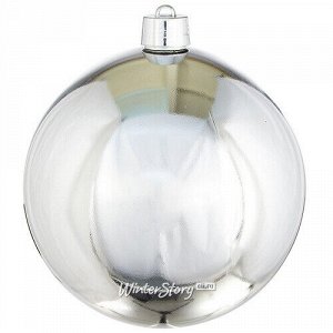Пластиковый шар 30 см серебряный глянцевый, Winter Decoration (Winter Decoration)