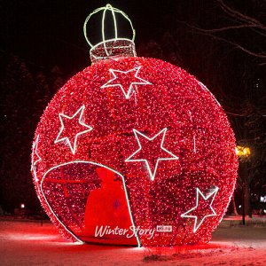 Светодиодная конструкция Новогодний Шар Звездный 4 м красный (GREEN TREES)