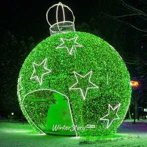 Светодиодная конструкция Новогодний Шар Звездный 4 м зеленый (GREEN TREES)