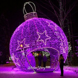 Светодиодная конструкция Новогодний Шар Звездный 4 м фиолетовый (GREEN TREES)