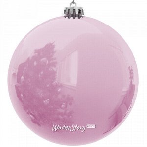 Пластиковый шар 15 см розовый глянцевый, Winter Decoration (Winter Decoration)