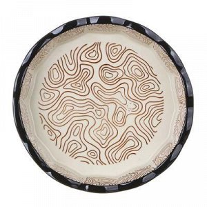 MILLIMI Форма для запекания и сервировки круглая, керамика, 22х4,5см, шоколад