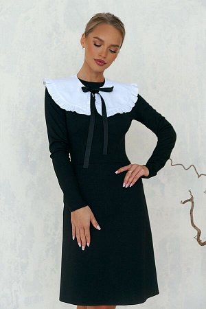 Платье Строгое платье офисного стиля перекликается с нарядом для школьницы. Многие модные дома подхватили этот тренд и сделали его одним из важных условий модного образа. Классическая чёрная модель ун