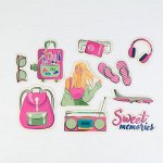 Наклейки на чемодан Sweet memories, 10 шт