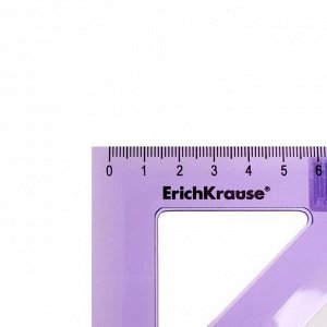 Угольник пластиковый 9 см ErichKrause Standard, 45°, в коробке-дисплее, микс из 2-х цветов