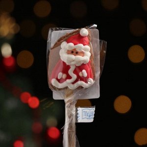 Печенье на палочке медовое «Новогоднее», Дед Мороз, 15 г