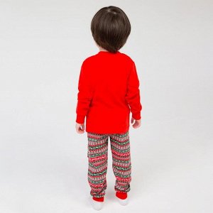 Пижама детская, цвет красный, рост 98 см