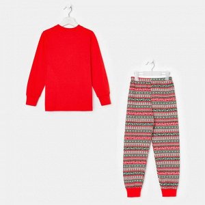 Пижама детская, цвет красный, рост 98 см