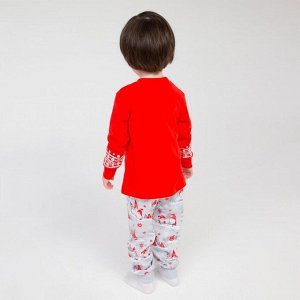 Пижама детская, цвет красный, рост