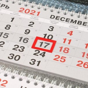 Календарь квартальный, трио-мини "Символ года-1" тиснение фольгой, 20х47 см, 2022 год