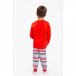 Пижама детская, цвет красный, рост 92 см (52)