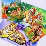 салфетка, микрофибра, Полотенце из микрофибры  Тигр 40*60 см.